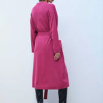 Gül Kurusu Belden Bağlamalı Uzun Kadın Hırka  Mısırlı 1951