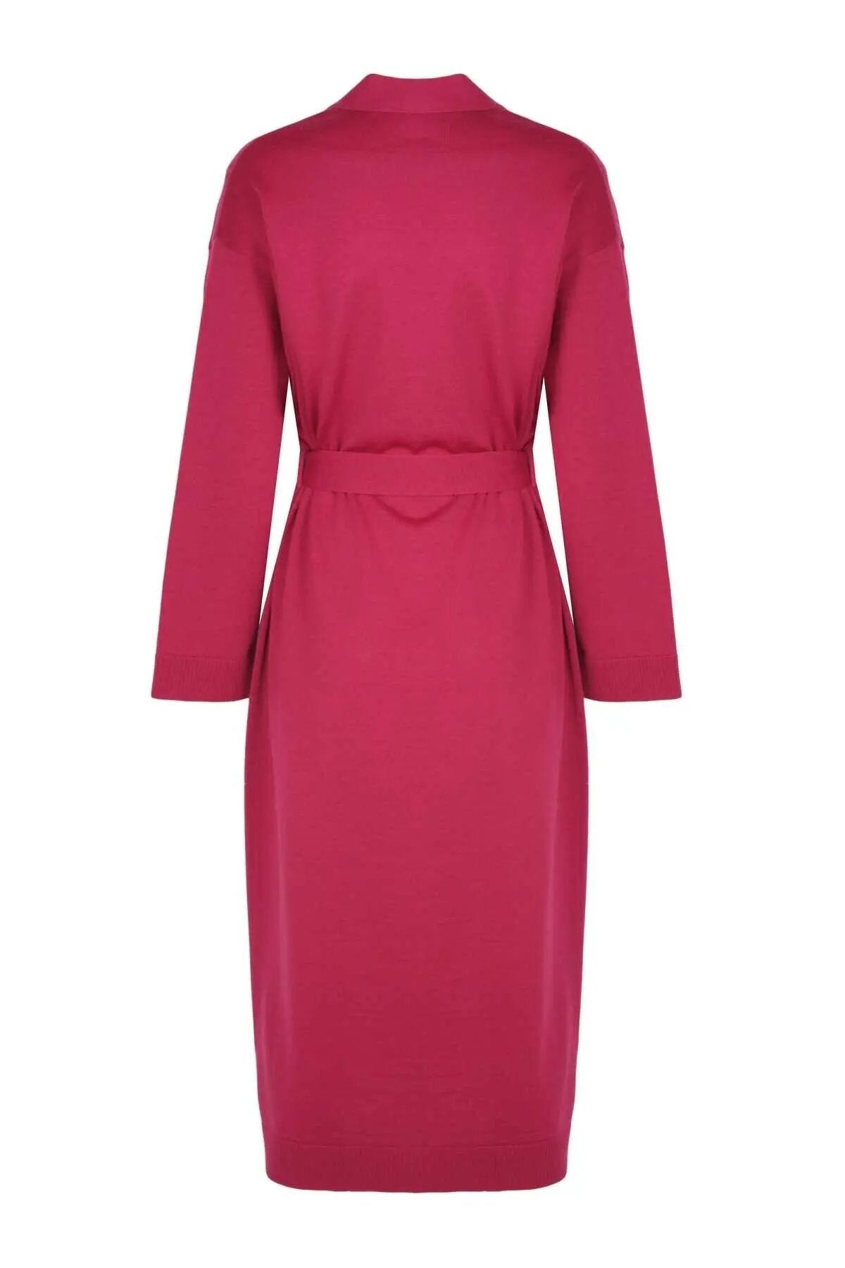 Gül Kurusu Belden Bağlamalı Uzun Kadın Hırka  Mısırlı 1951