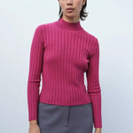 Gül Kurusu Yarım Boğazlı Kadın Kazak  Mısırlı 1951