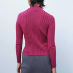 Gül Kurusu Yarım Boğazlı Kadın Kazak  Mısırlı 1951