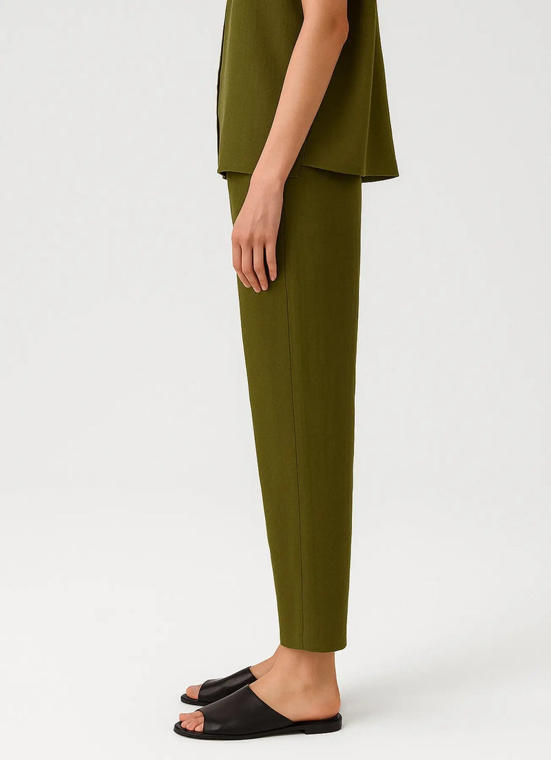 Haki Beli Bağcıklı Cep Detaylı Kadın Pantolon  Mısırlı 1951