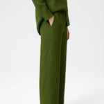 Haki Paçası Yırtmaçlı Kadın Pantolon  Mısırlı 1951