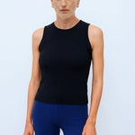 Halter Yaka Siyah Triko Crop Top  Mısırlı 1951