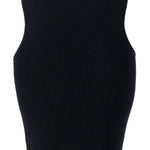 Halter Yaka Siyah Triko Crop Top  Mısırlı 1951