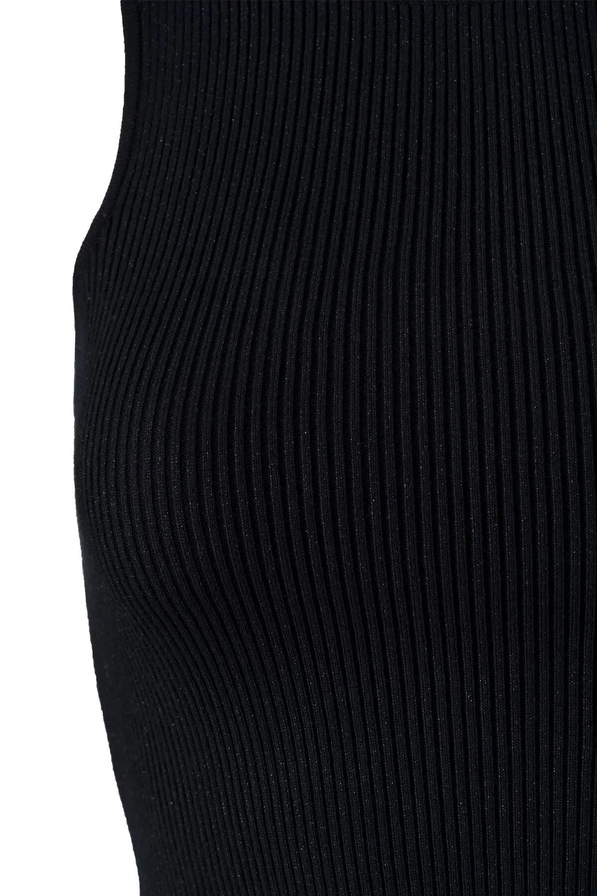 Halter Yaka Siyah Triko Crop Top  Mısırlı 1951