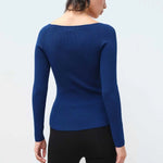 İndigo V Yaka Kadın Kazak  Mısırlı 1951