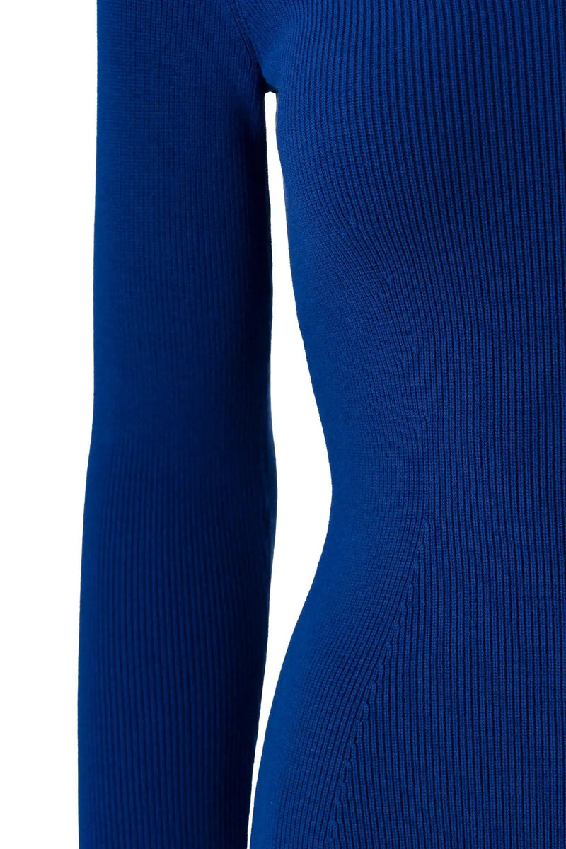 İndigo V Yaka Kadın Kazak