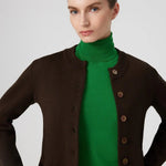 Kahverengi Cep Detaylı Düğmeli Kadın Ceket  Mısırlı 1951