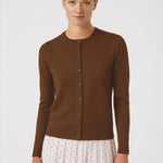 Kahverengi Düğmeli Kadın Hırka  Mısırlı 1951