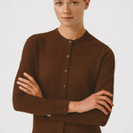 Kahverengi Düğmeli Kadın Hırka  Mısırlı 1951