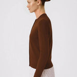 Kahverengi Düğmeli Kadın Hırka  Mısırlı 1951