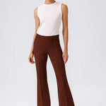 Kahverengi Nervürlü İspanyol Paça Kadın Pantolon  Mısırlı 1951
