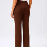 Kahverengi Nervürlü İspanyol Paça Kadın Pantolon  Mısırlı 1951