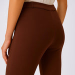 Kahverengi Nervürlü İspanyol Paça Kadın Pantolon  Mısırlı 1951