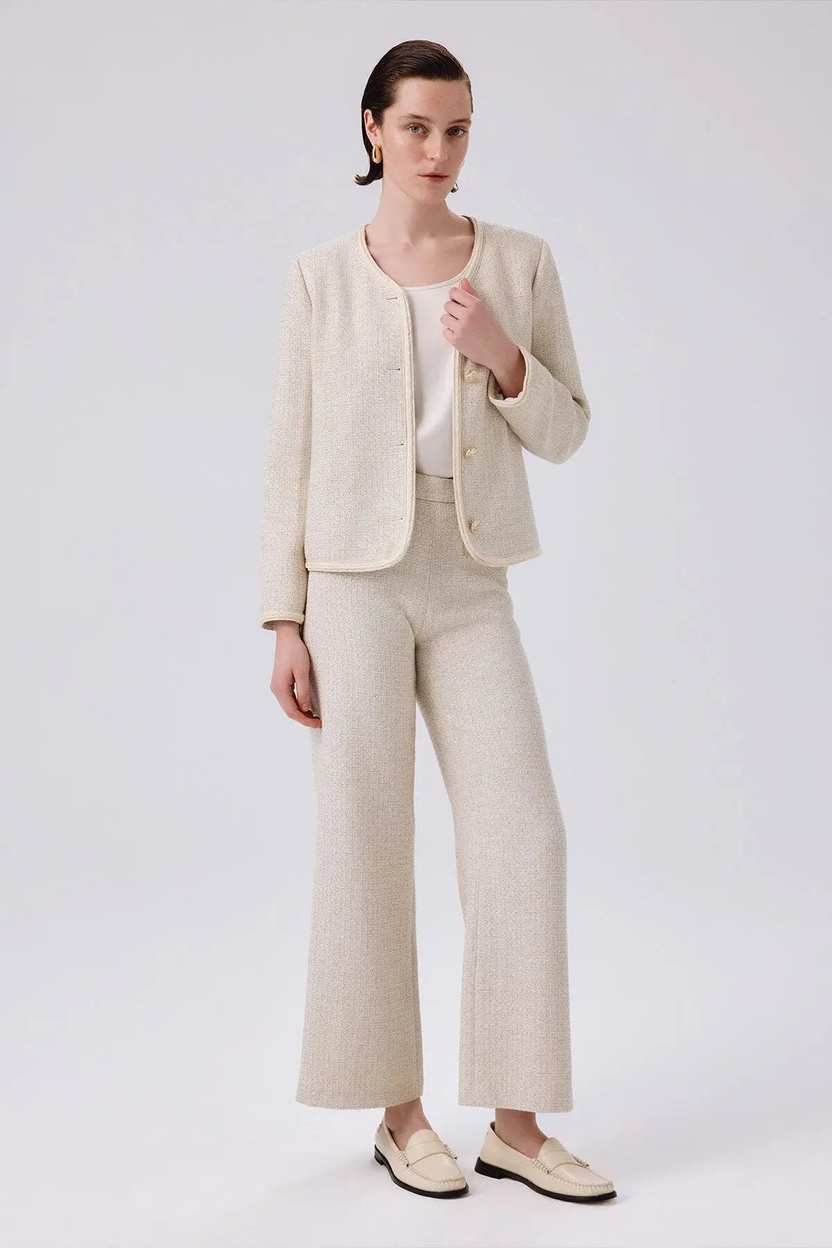 Kemik Gold Düğme Detaylı Tüvit Pantolon  Mısırlı 1951