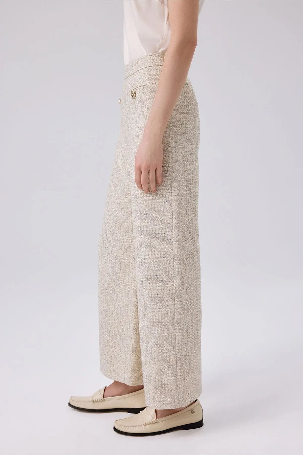 Kemik Gold Düğme Detaylı Tüvit Pantolon  Mısırlı 1951