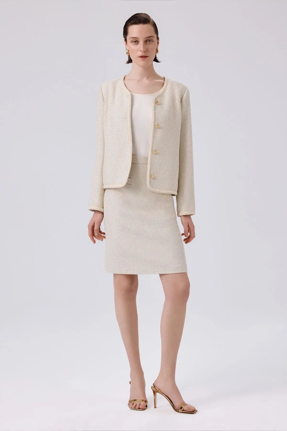 Kemik Yırtmaç Detaylı Kalem Etek  Mısırlı 1951