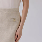 Kemik Yırtmaç Detaylı Kalem Etek  Mısırlı 1951