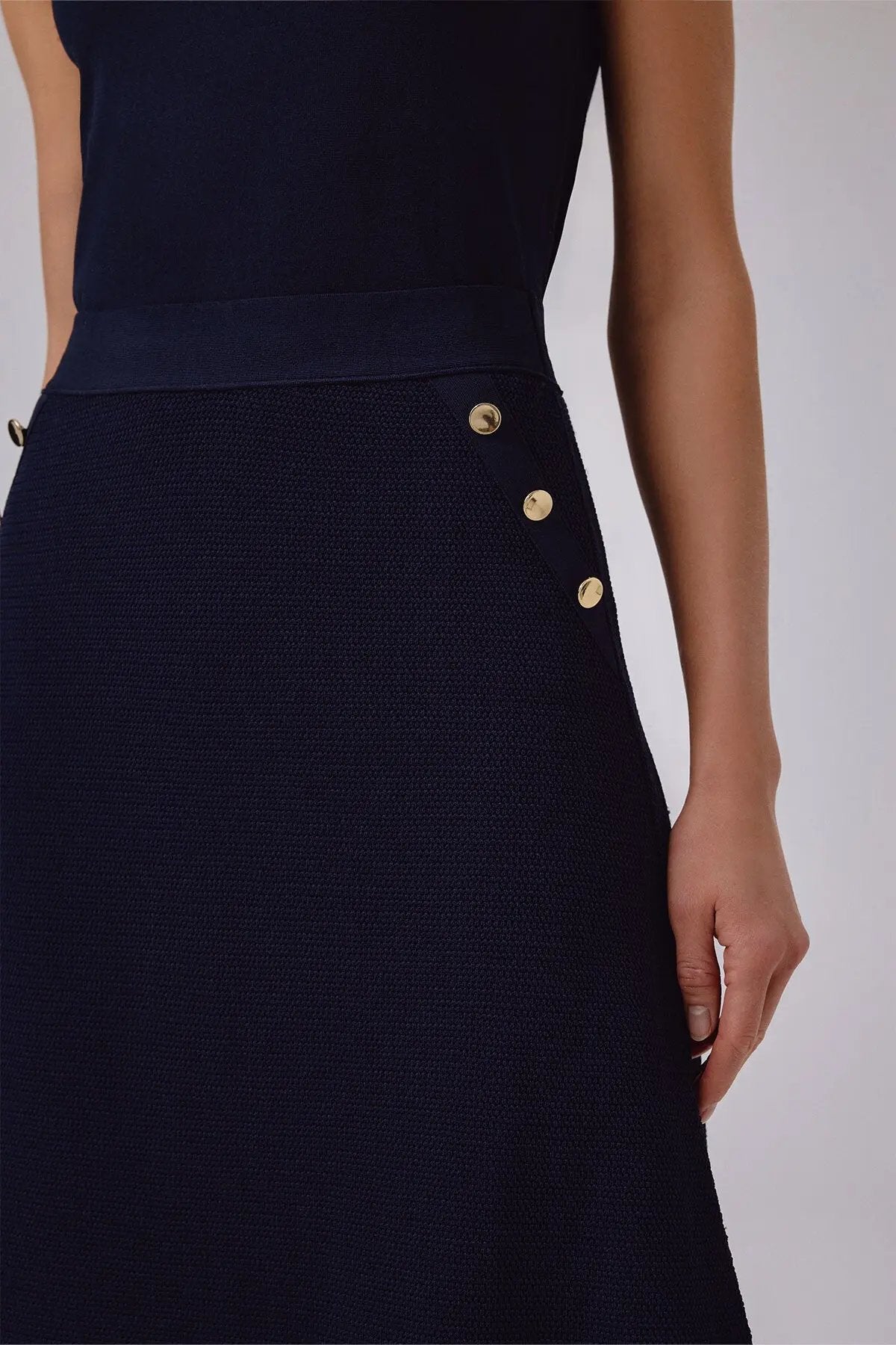Lacivert Fileli Midi Boy Etek  Mısırlı 1951