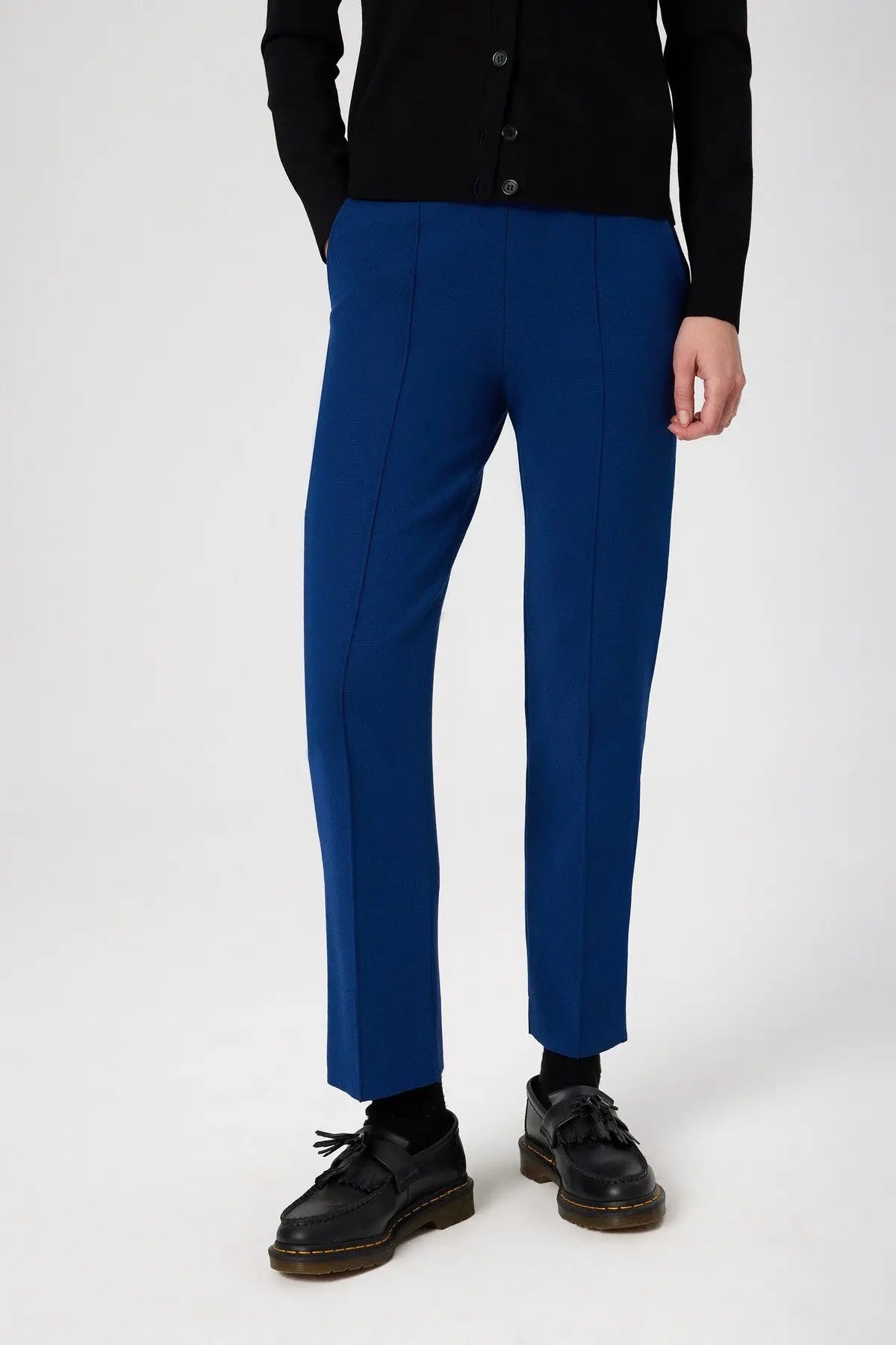 Lacivert Nervür Dikişli Cep Detaylı Kadın Pantolon  Mısırlı 1951