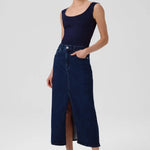 Lacivert Oval Yaka Kolsuz Bluz  Mısırlı 1951