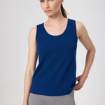 Lacivert Yuvarlak Yaka Kolsuz Kadın Atlet  Mısırlı 1951