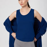 Lacivert Yuvarlak Yaka Kolsuz Kadın Atlet  Mısırlı 1951