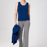 Lacivert Yuvarlak Yaka Kolsuz Kadın Atlet  Mısırlı 1951