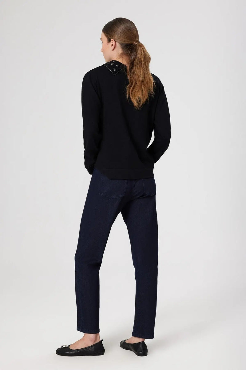 Mavi Yüksek Bel Kadın Jean Pantolon  Mısırlı 1951