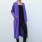 Mor Belden Bağlamalı Uzun Kadın Hırka  Mısırlı 1951