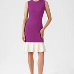 Mor Eteği Fırfırlı Kolsuz Mini Elbise  Mısırlı 1951