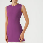 Mor Eteği Fırfırlı Kolsuz Mini Elbise  Mısırlı 1951