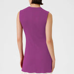 Mor Eteği Fırfırlı Kolsuz Mini Elbise  Mısırlı 1951