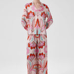 Multicolor Desenli Bol Paça Kadın Pantolon  Mısırlı 1951