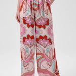 Multicolor Desenli Bol Paça Kadın Pantolon  Mısırlı 1951