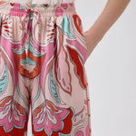 Multicolor Desenli Bol Paça Kadın Pantolon  Mısırlı 1951