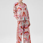 Multicolor Desenli Hakim Yaka Kadın Gömlek  Mısırlı 1951