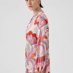 Multicolor Desenli Hakim Yaka Kadın Gömlek  Mısırlı 1951