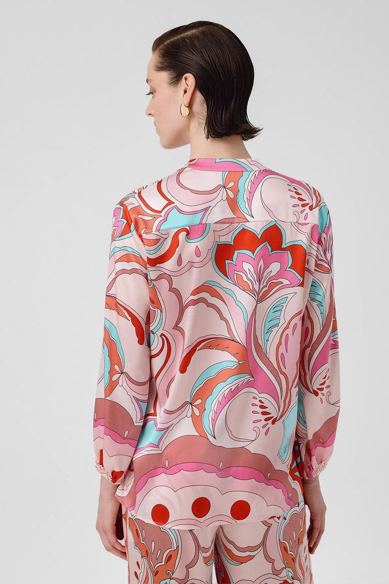 Multicolor Desenli Hakim Yaka Kadın Gömlek