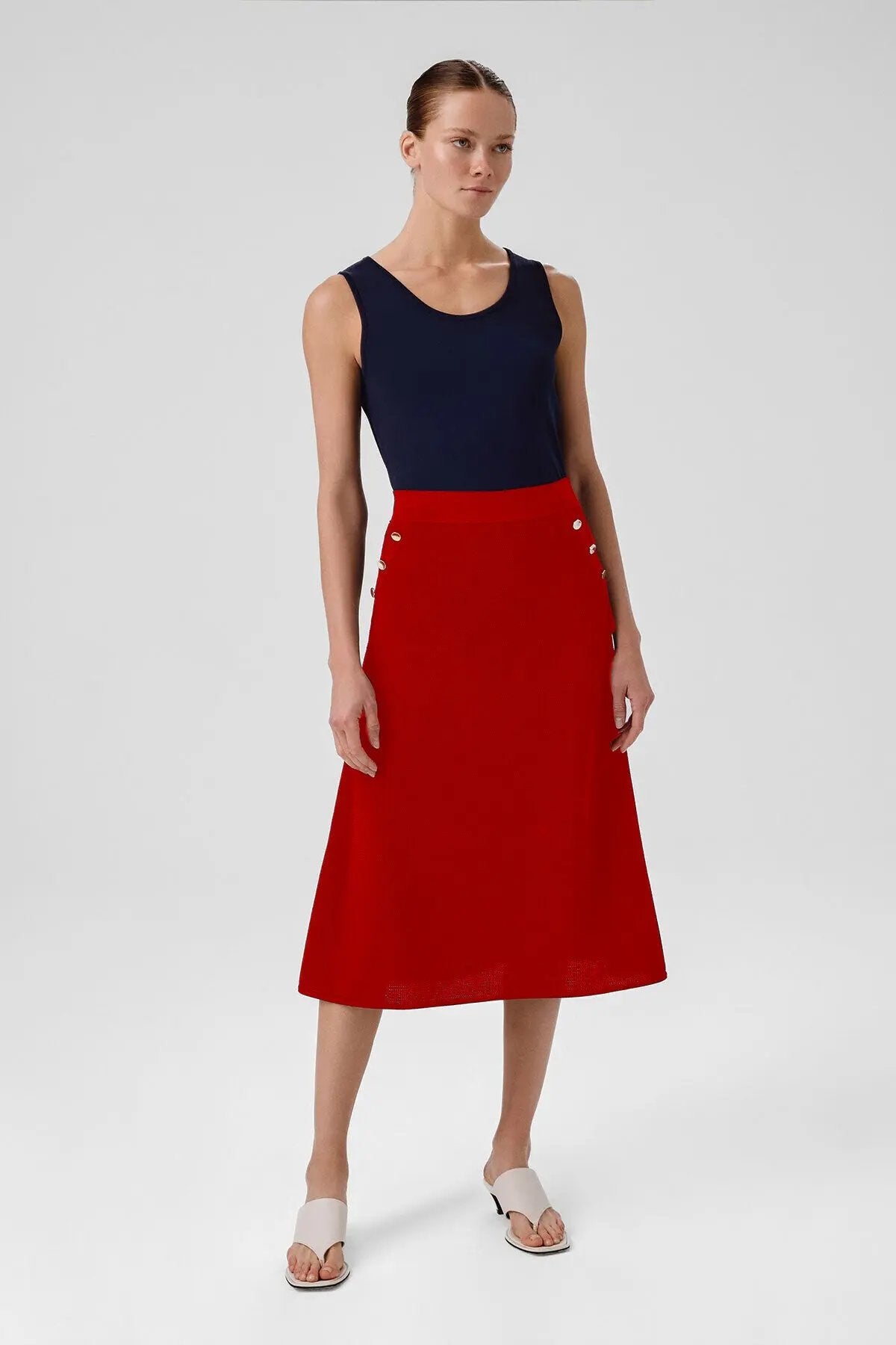 Nar Çiçeği Fileli Midi Boy Etek  Mısırlı 1951