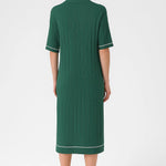 Nefti Yeşili Gömlek Yaka Nervürlü Elbise  Mısırlı 1951