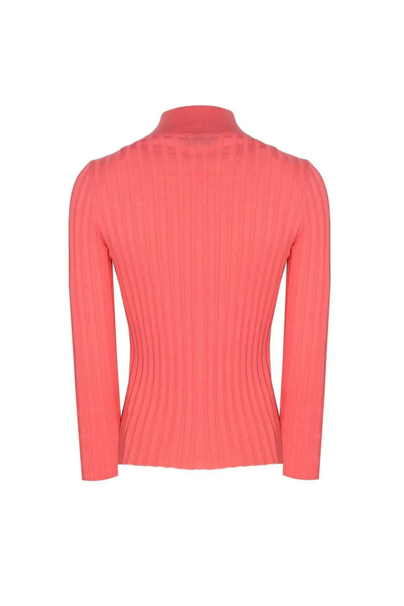 Pembe Yarım Boğazlı Kadın Kazak