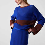 Saks Kahverengi Merserize Midi Etek  Mısırlı 1951