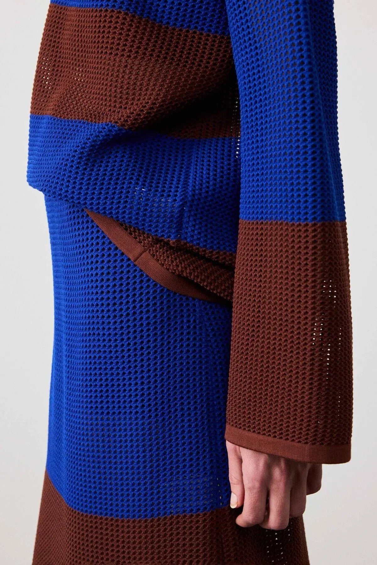 Saks Kahverengi Merserize Midi Etek  Mısırlı 1951