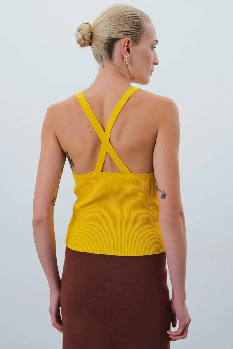 Sarı Çapraz Askılı Kadın Atlet  Mısırlı 1951