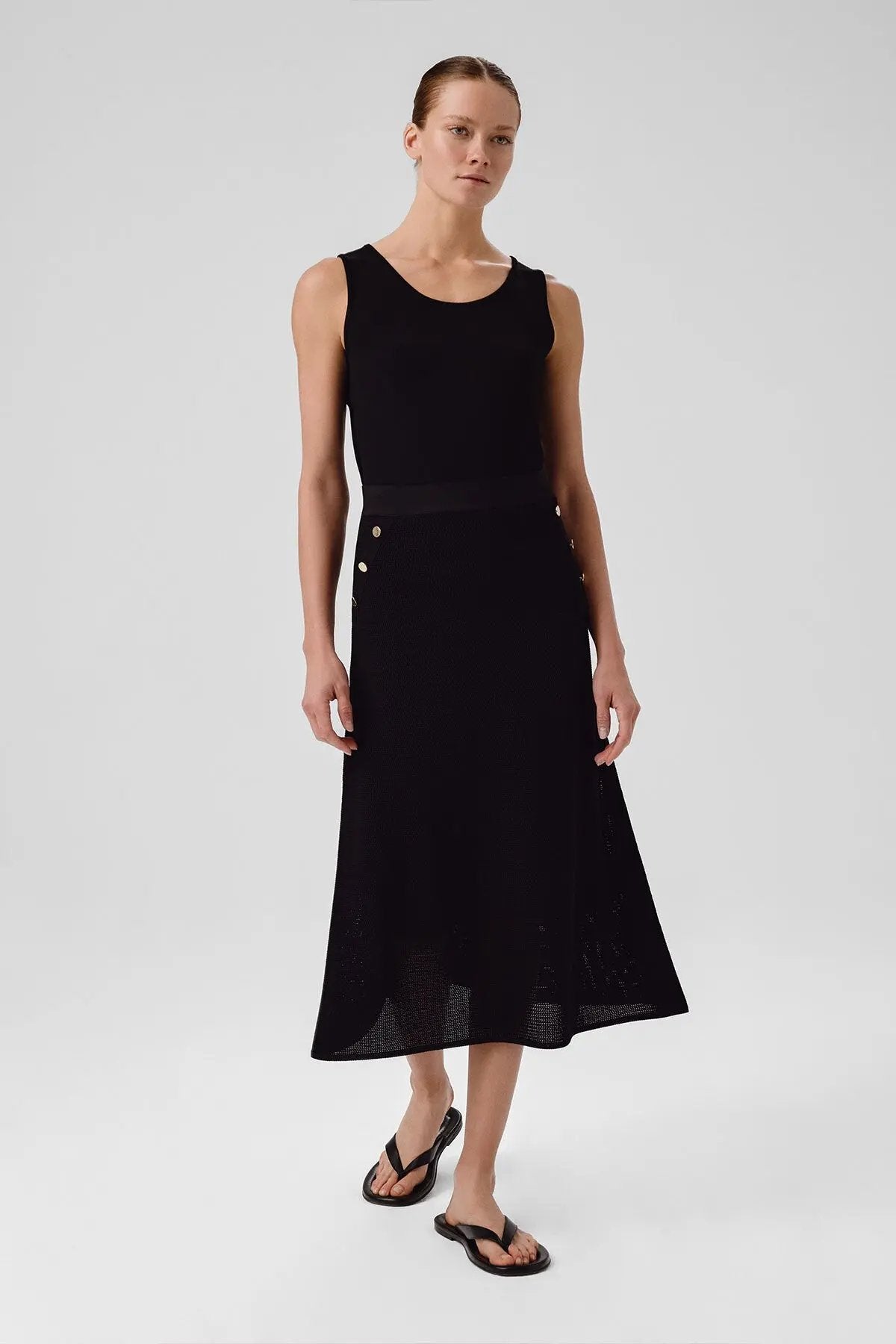 Siyah Fileli Midi Boy Etek  Mısırlı 1951