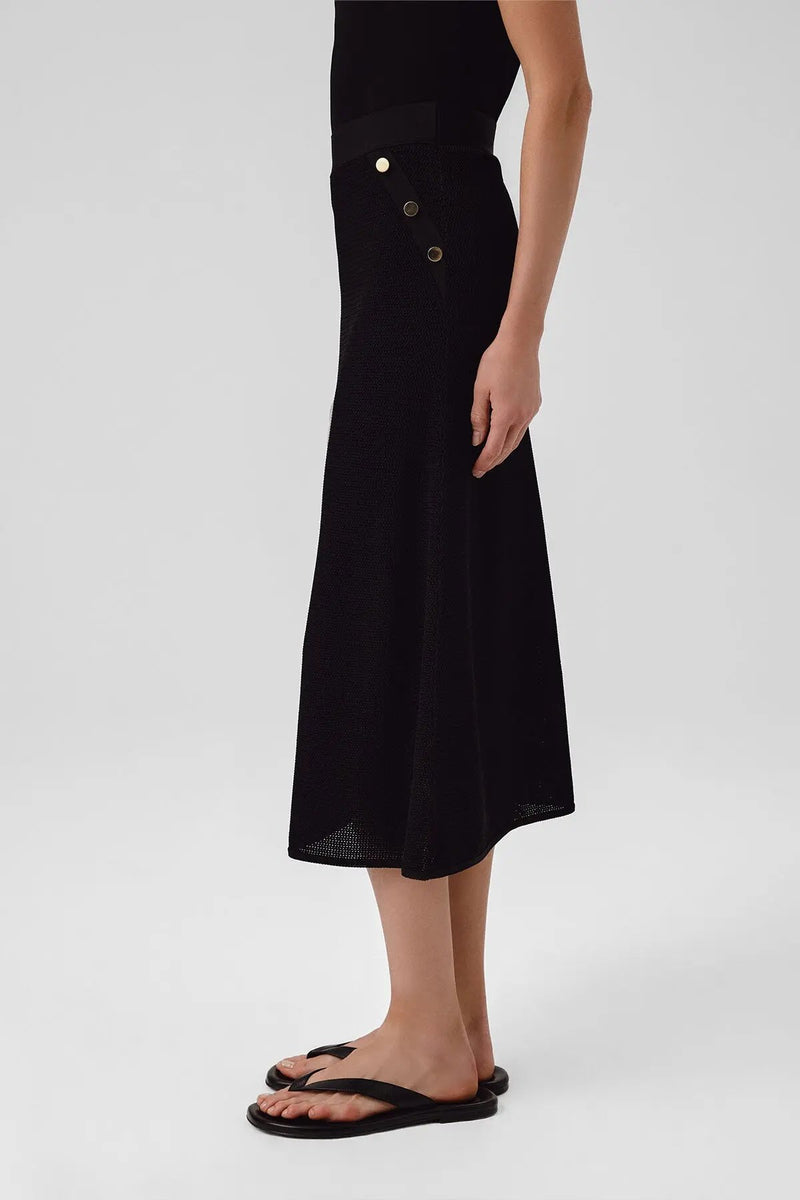 Siyah Fileli Midi Boy Etek