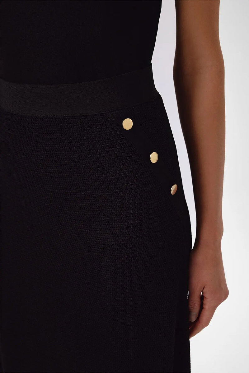 Siyah Fileli Midi Boy Etek