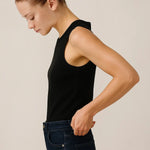 Siyah Fitilli Kolsuz Kadın Atlet  Mısırlı 1951