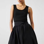 Siyah Kalın Askılı U Yaka Kadın Atlet  Mısırlı 1951